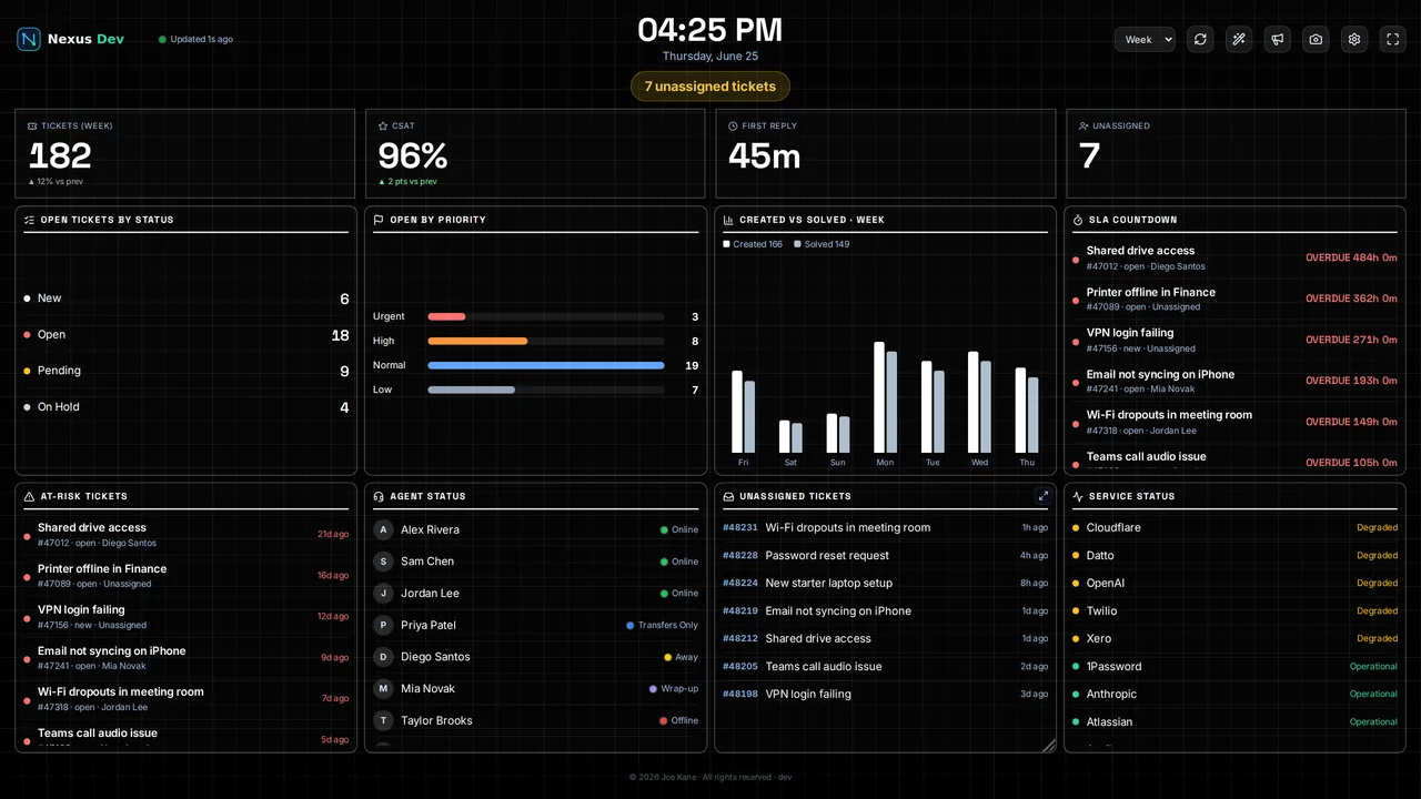 The Mono design — high-contrast monochrome on graph paper for projectors and print.